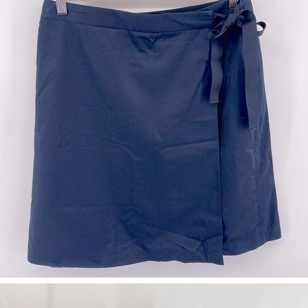 Brooks Brothers cotton chino knee length preppy A-line wrap skirt sz 10